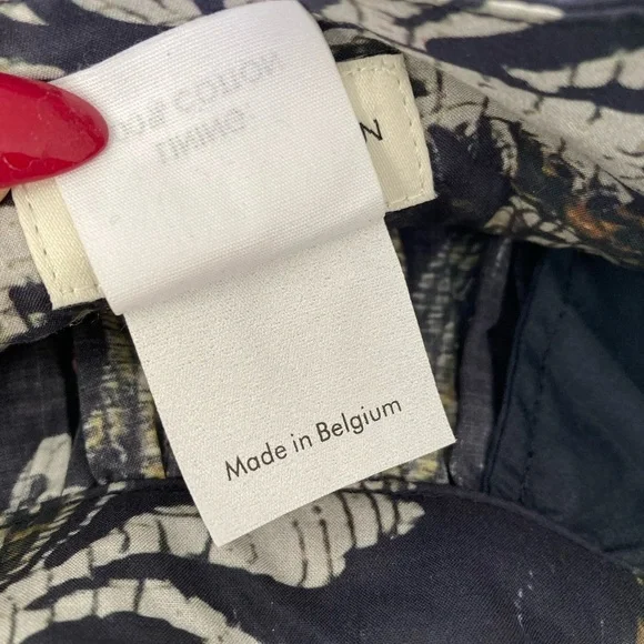 Dries Van Noten Aline Midi Skirt Floral Cotton Voile Deep Ocean Blue - Picture 11 of 14